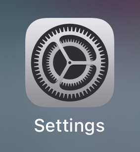 [iOS 設定] アプリ アイコンを示すスクリーンショット。