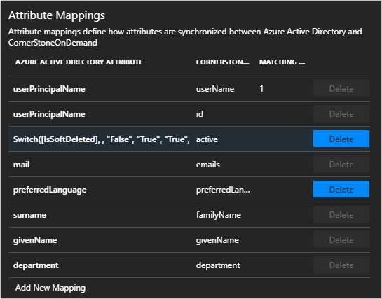 Cornerstone OnDemand Attribute Mappings