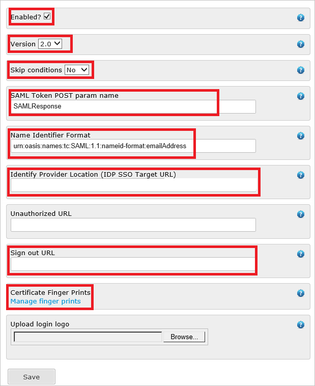 Screenshot shows the General Settings section where you can enter the values described.