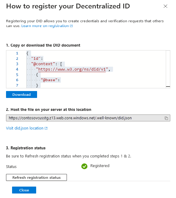 did.json を示すスクリーンショット。