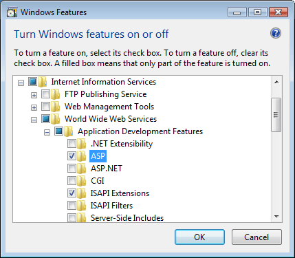 Windows Vista または Windows 7 インターフェイスで選択されている S P のスクリーンショット。