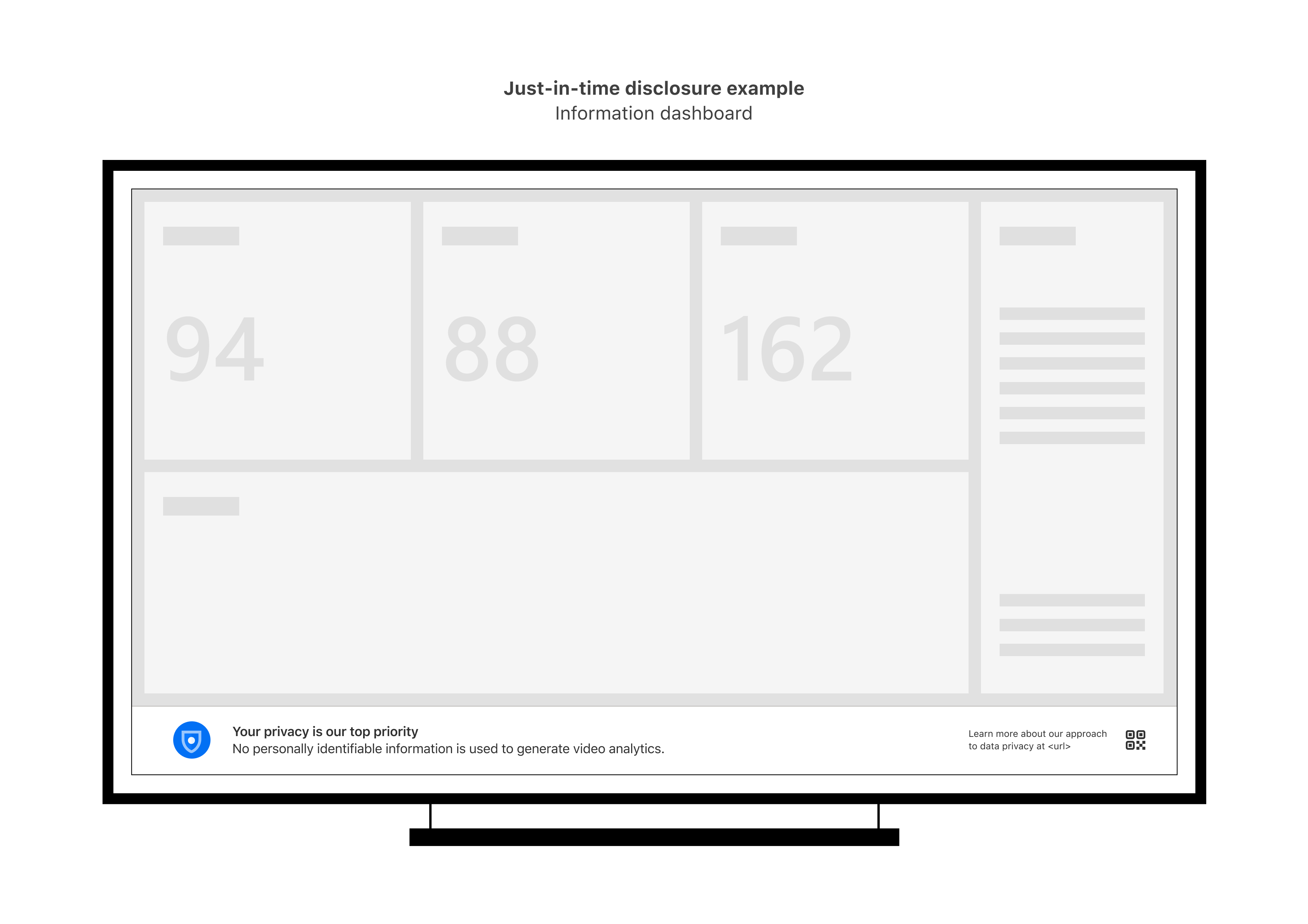 an eexample of just-in-time disclosure in a dashboard app