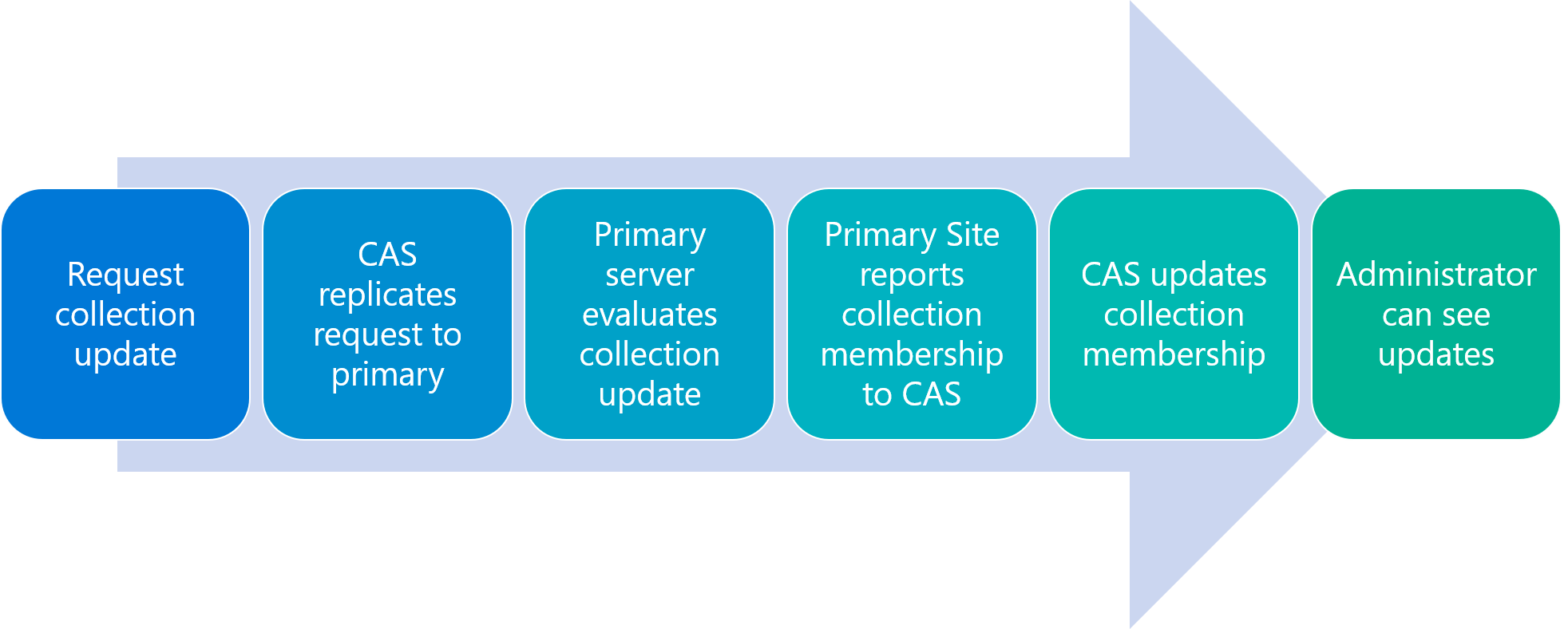 CAS からの手動コレクションの更新