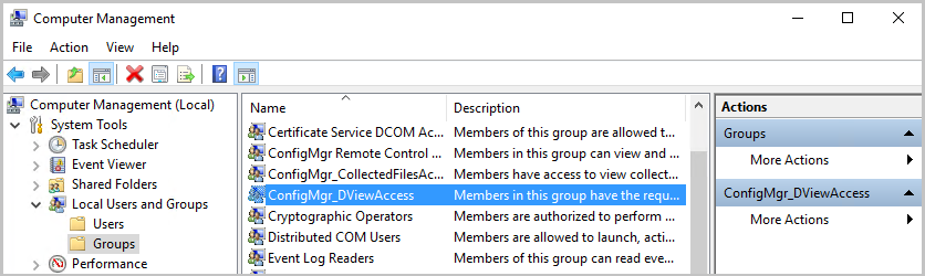 プライマリ サイトのSQL ServerでグループをConfigmgr_DviewAccessする