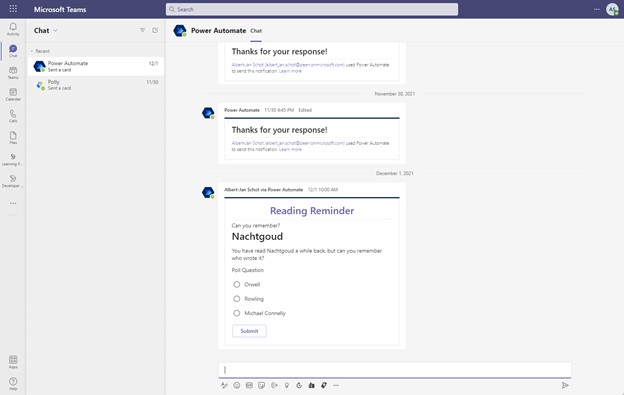 Teams App with Power Automate flow