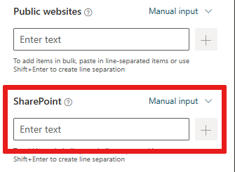 データ ソース ペインの SharePoint フィールドを示すスクリーンショット。