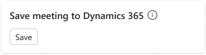 Dynamics 365への電子メールの保存の [保存] ボタンを示すスクリーンショット カード。