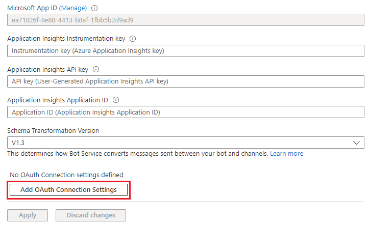 [OAuth 接続設定の追加] オプションが強調表示されているスクリーンショット。