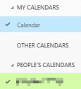 PEOPLE'S CALENDARS 1 の下に表示される予定表