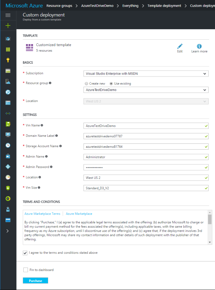 Azure Resource Manager のパラメーターの一覧