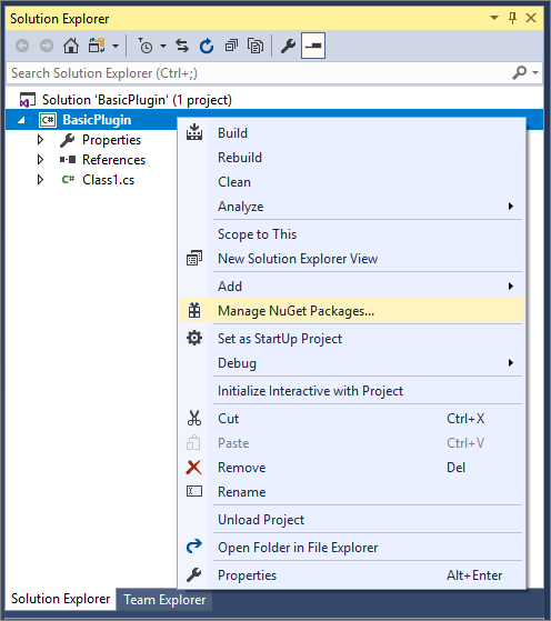 NuGet パッケージの管理。