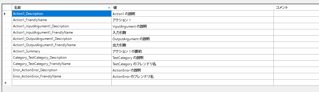 リソースのスクリーンショット