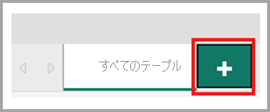 レイアウトの作成に使うプラス ボタンのスクリーンショット。