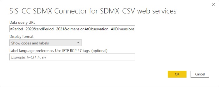 SIS-CC SDMX のデータへの接続。