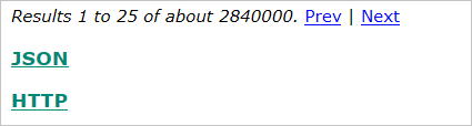 JSON、HTTP の手を加えていない結果