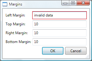 Invalid left margin