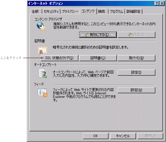 インターネット オプションの設定