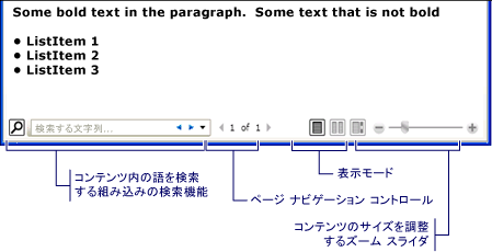 スクリーンショット : 表示される FlowDocument の例