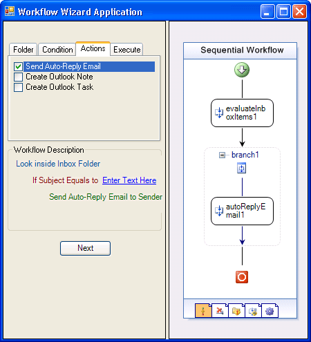 Outlook ワークフロー ウィザード