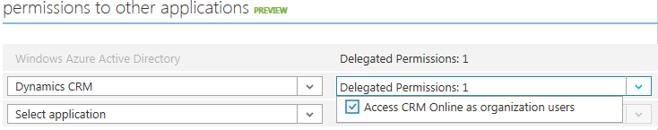 Add application permission in Dynamics CRM