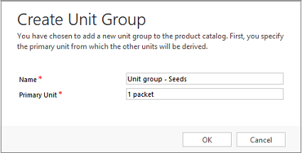 Dynamics 365 でユニット グループを作成する方法の説明