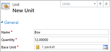 Dynamics 365 のユニット グループでユニットを作成します。