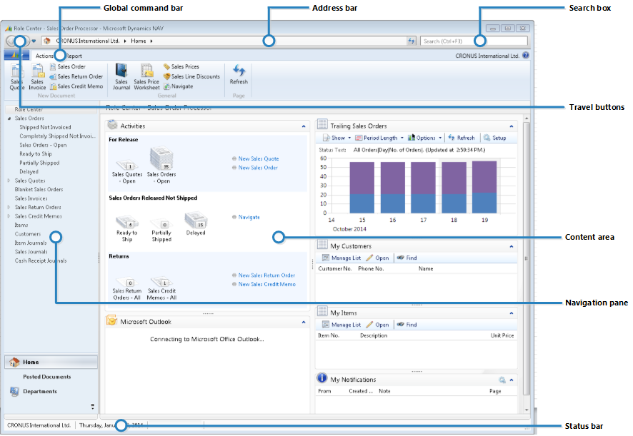 RoleTailored client Navigation Window overview