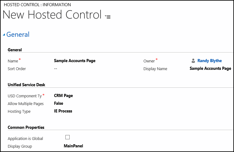 Unified Service Desk での新規のホストされたコントロール