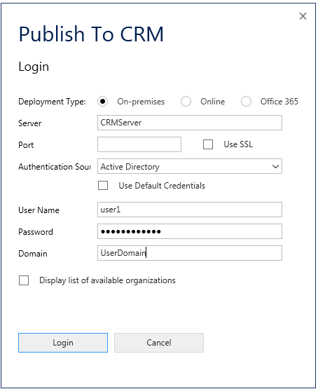 Dynamics 365 ダイアログ ボックスに公開