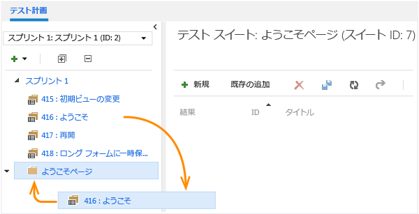 フォルダーに似た静的テスト スイートの使用