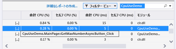 入れ子式の外部コードの検索