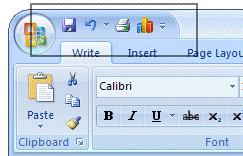 Word 2007 のクイック アクセス ツール バー