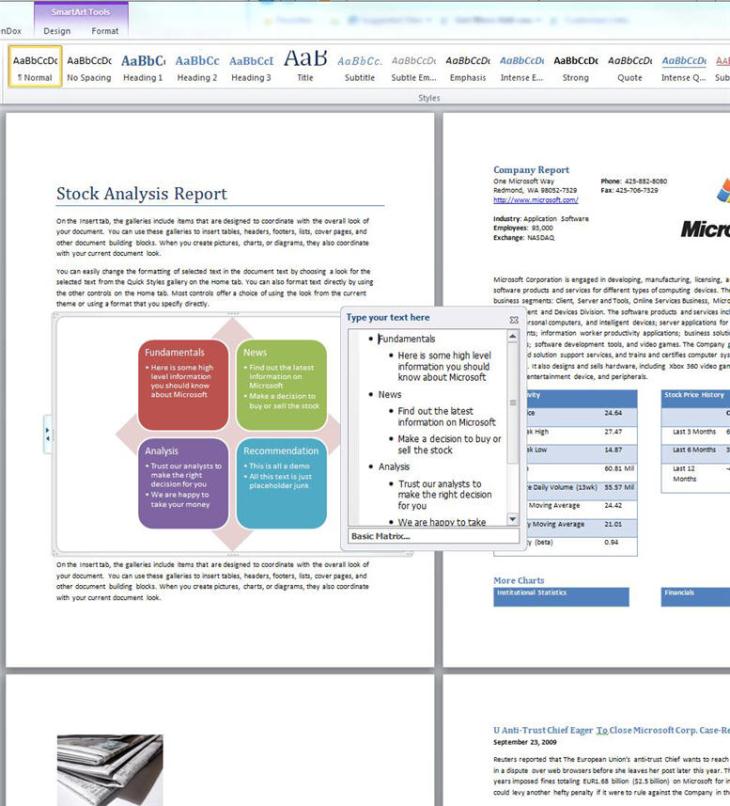 Completed document with merged components