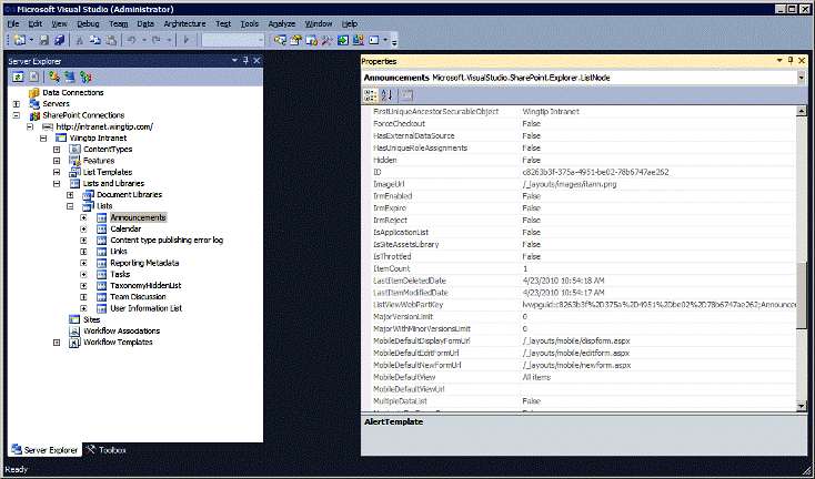 Inspect sites running in local SharePoint site.