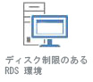 ディスクが制限された RDS 環境