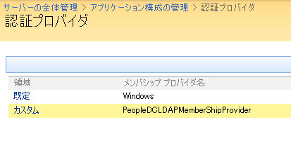 サーバーの全体管理 - 認証プロバイダ