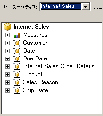 [Internet Sales] 分析観点のオブジェクト