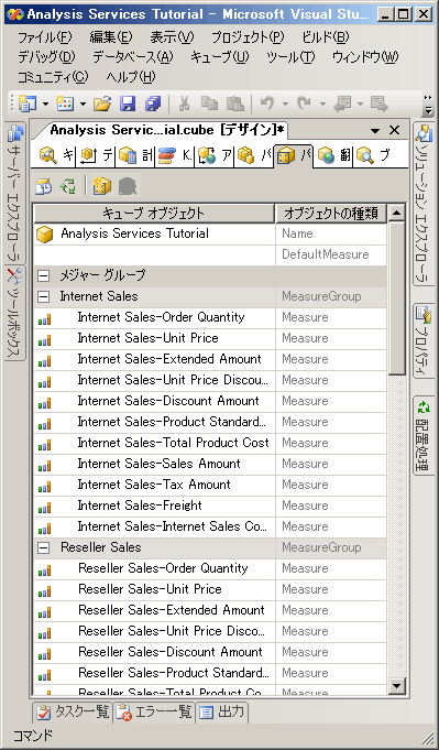 キューブ デザイナの [分析観点] ペイン