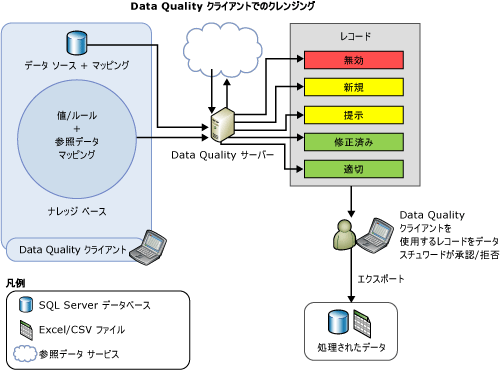 Data Quality クライアントでのデータ クレンジング