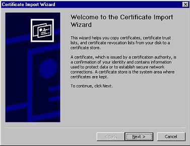 Certificate Import Wizard