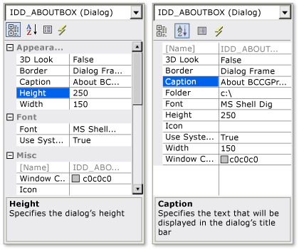 プロパティ リスト PropertySheet