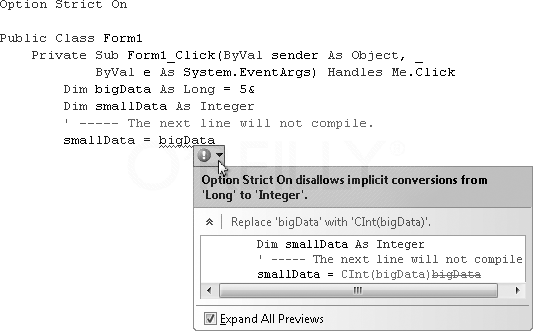 Error correction options for a narrowing conversion