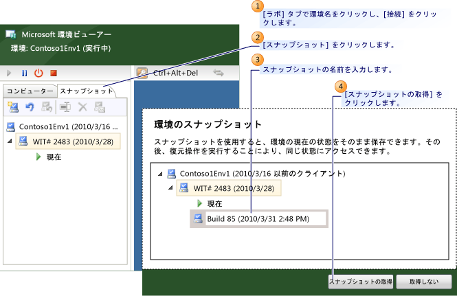 スナップショットの取得手順