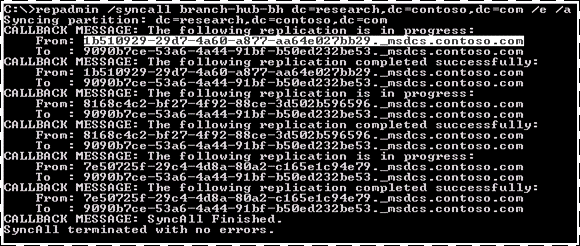 Repadmin /syncall