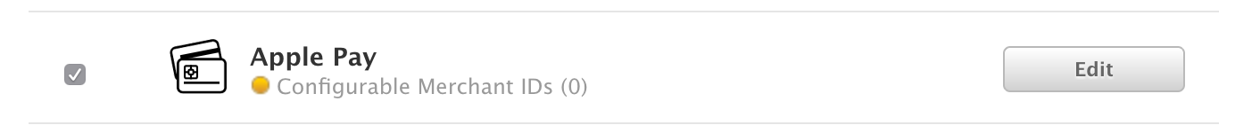 Edit Apple Pay App ID details