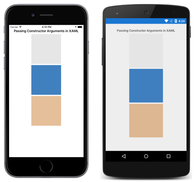 x:Arguments で指定された BoxView.Color