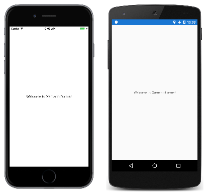 既定の Xamarin.Forms の表示