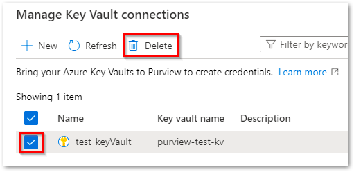 Key Vault を削除する