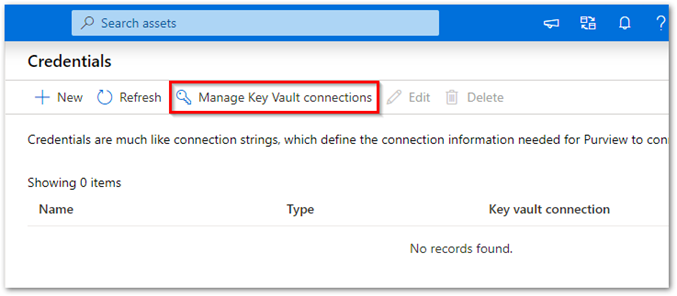 Azure Key Vault 接続を管理する