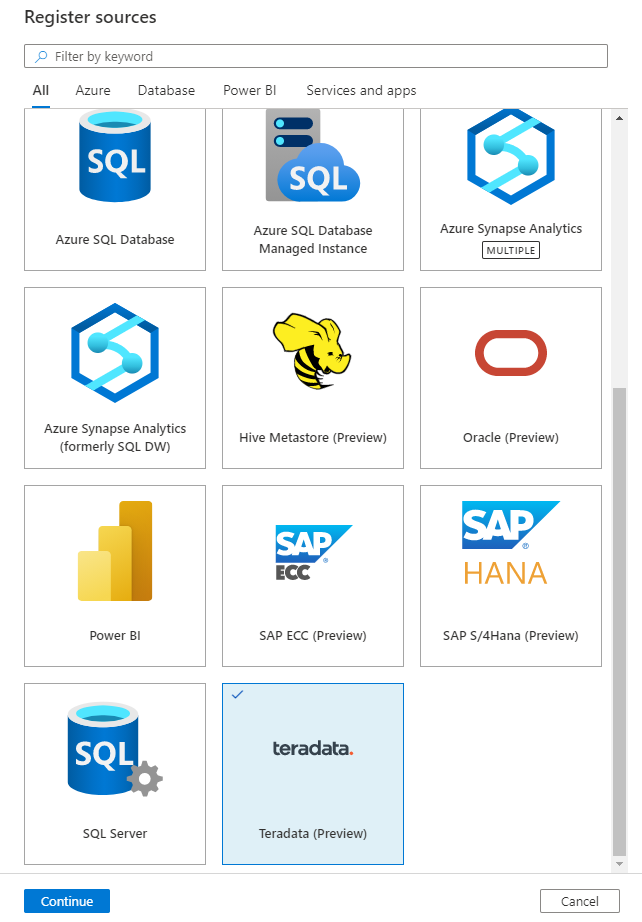 Teradata オプションを登録する